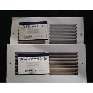 2‎ - 10" X 4" Sidewall Grille Sku 639 8761